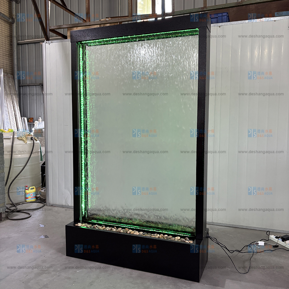 Double Sides Waterfall Fountain Glass Waterfall Water Features双面流水水幕